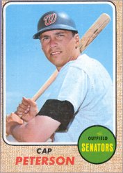 1968 Topps Baseball Cards      188     Cap Peterson